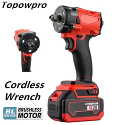 Llave eléctrica inalámbrica sin escobillas, destornillador de reparación de camiones y automóviles, taladro de impacto, herramientas eléctricas para batería Makita de 18V