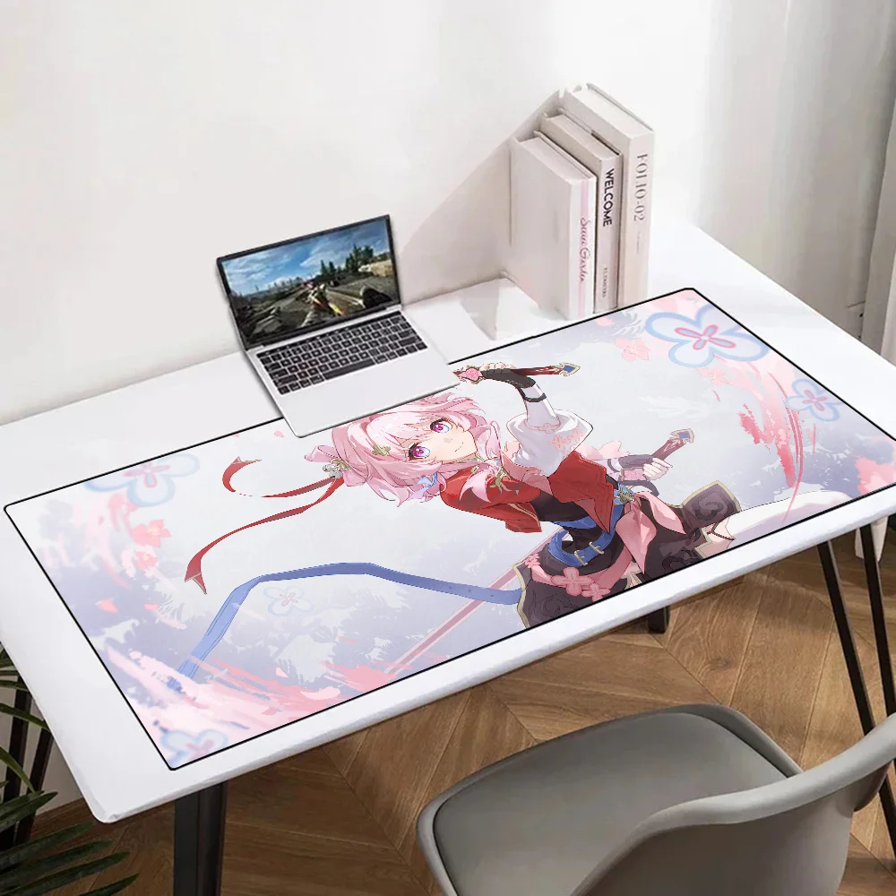 

March 7th Honkai Star Rail Mousepad Mouse Mat Desk Mat With Pad Gaming Accessories Prime Gaming XXL Keyboard Pad Padding Mat