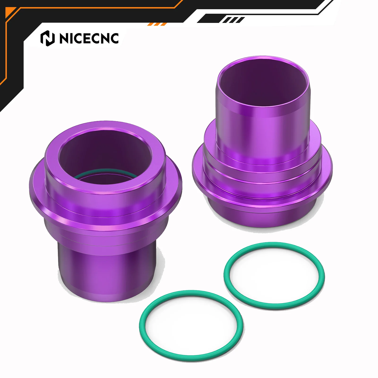 

NICECNC For Stark Varg EX MX 2024-2025 Front Wheel Spacers Hub Collars With O-rings Electrical Motorbike 7075-T6 Aluminum Parts