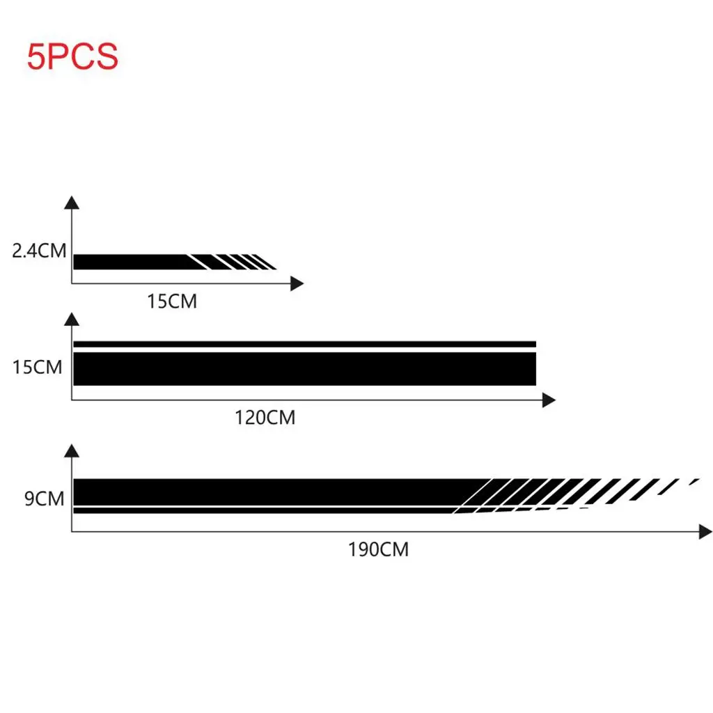 

Racing Decal Stripes Side Graphics Vinyl Sticker Kit Waterproof Decorative Calcomanias for Car Exterior Enhancement