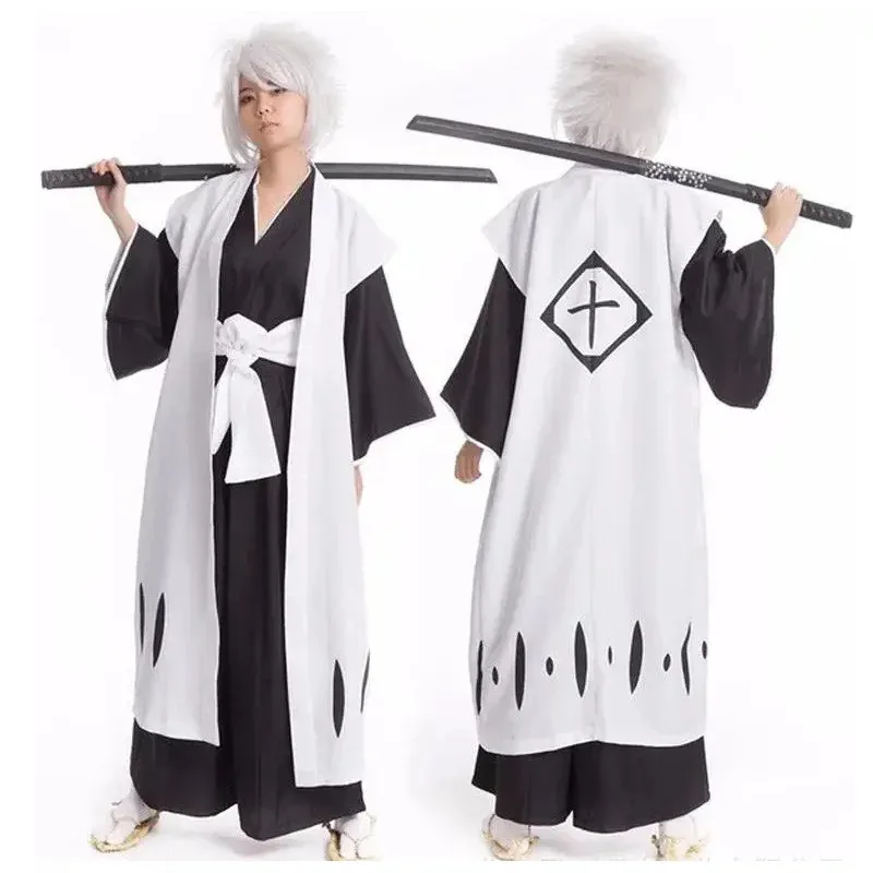 أزياء Gotei 13 BLEACH COSPLAY Haori Soi Fon التأثيرية من القسم الأول إلى 13th كابتن أيزن سوسوكي رداء Ichimaru Gin عباءة