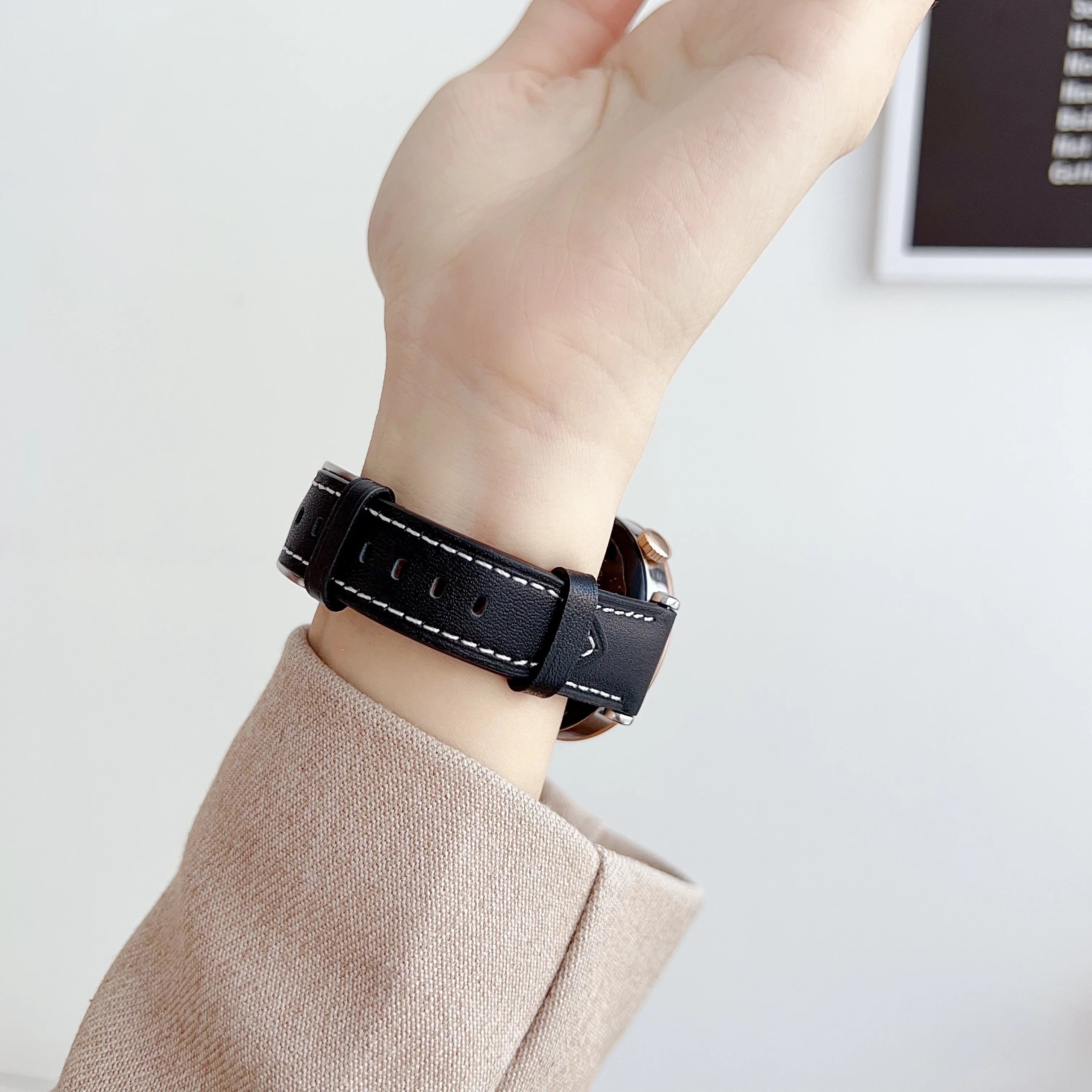 Bracelet de montre en cuir pour femme, bracelet Smartwatch pour fille, Huawei Watch GT4 5, 18mm, 41mm