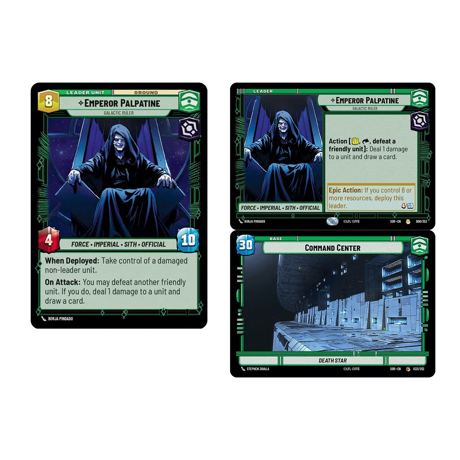 Custom Hot Decks Star Wars Unlimited Card Twilight of The Republic Emperor Palpatine Command Center Booster Game Collection Card