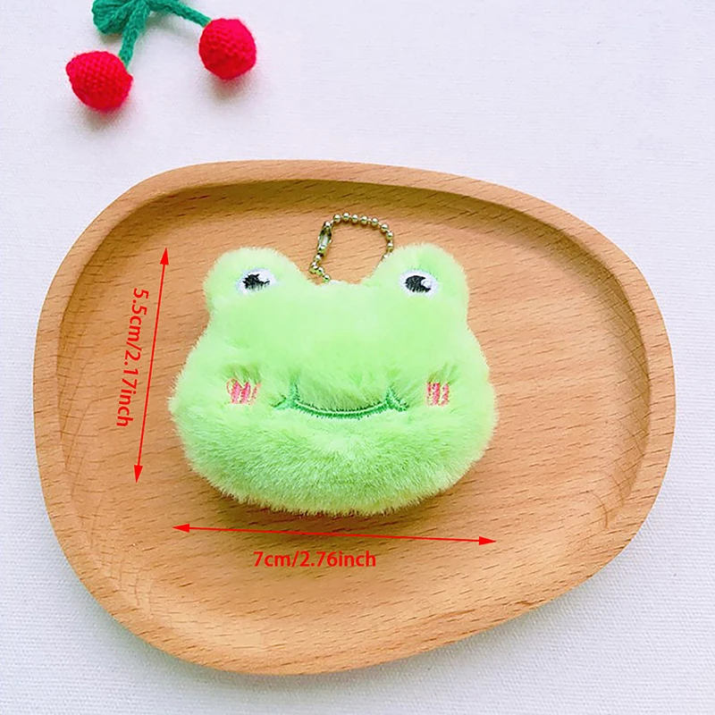 Cartoon Stuffed Plush Keyring Soft Cute Animal Series Rabbit Frog Doll Keychain Backpack Pendant Ornaments Girls Gift