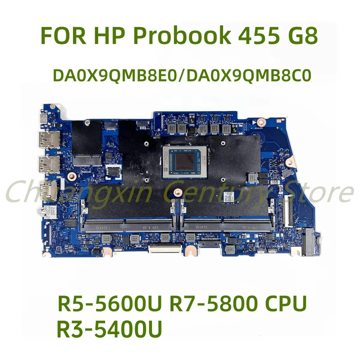 Suitable for HP Probook 455 G8 laptop motherboard DA0X9QMB8E0 DA0X9WMB8D0 DA0X9QMB8C0 with R3 R5 R7 CPU 100% Tested