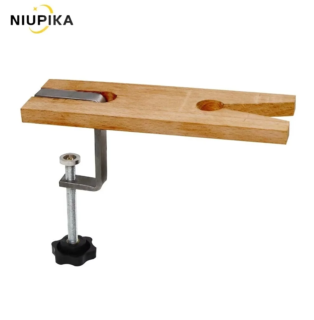 NIUPIKA Bench Pin Clamp Set V-Slot Bench Vise for Workbench Wooden Jewelry Clamp Tool