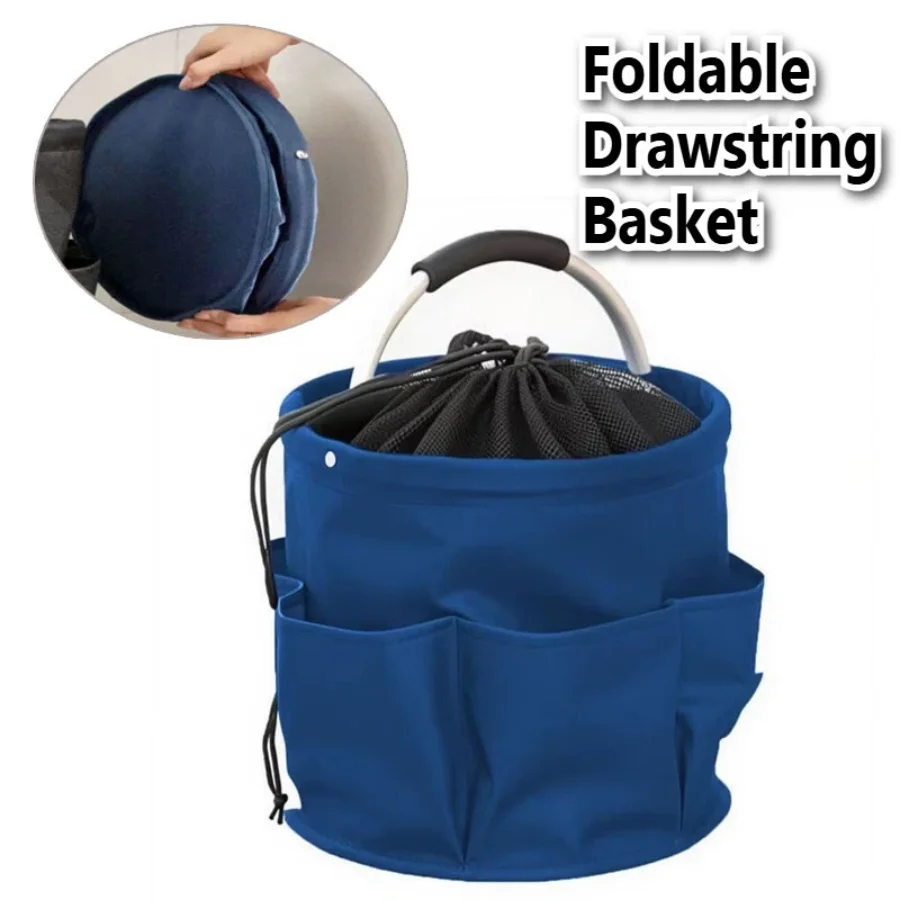 

2026 New Large Storage Organiser Bag Folding Basket Picnic Tote Outdoor Cleaning Caddy with Handle Tool Bag Cleaning Supplies