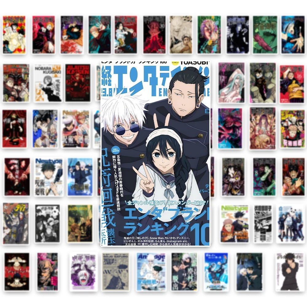 

60PCS Anime Jujutsu Kaisen Stickers Cartoon Itadori Yuji Gojo Satoru Decals Toys Laptop Car Phone Bike Decoration Sticker