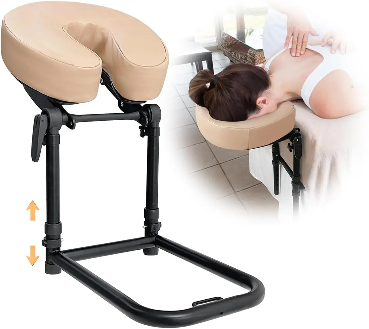 Adjustable Face Cradle Massage Headrest for Bed, Home Mattress Top Support Pillow, Eye Surgery Recovery Equipment