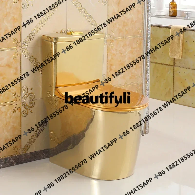 ss 25European golden toilet 8.0 large pipe toilet deodorant silent ceramic toilet
