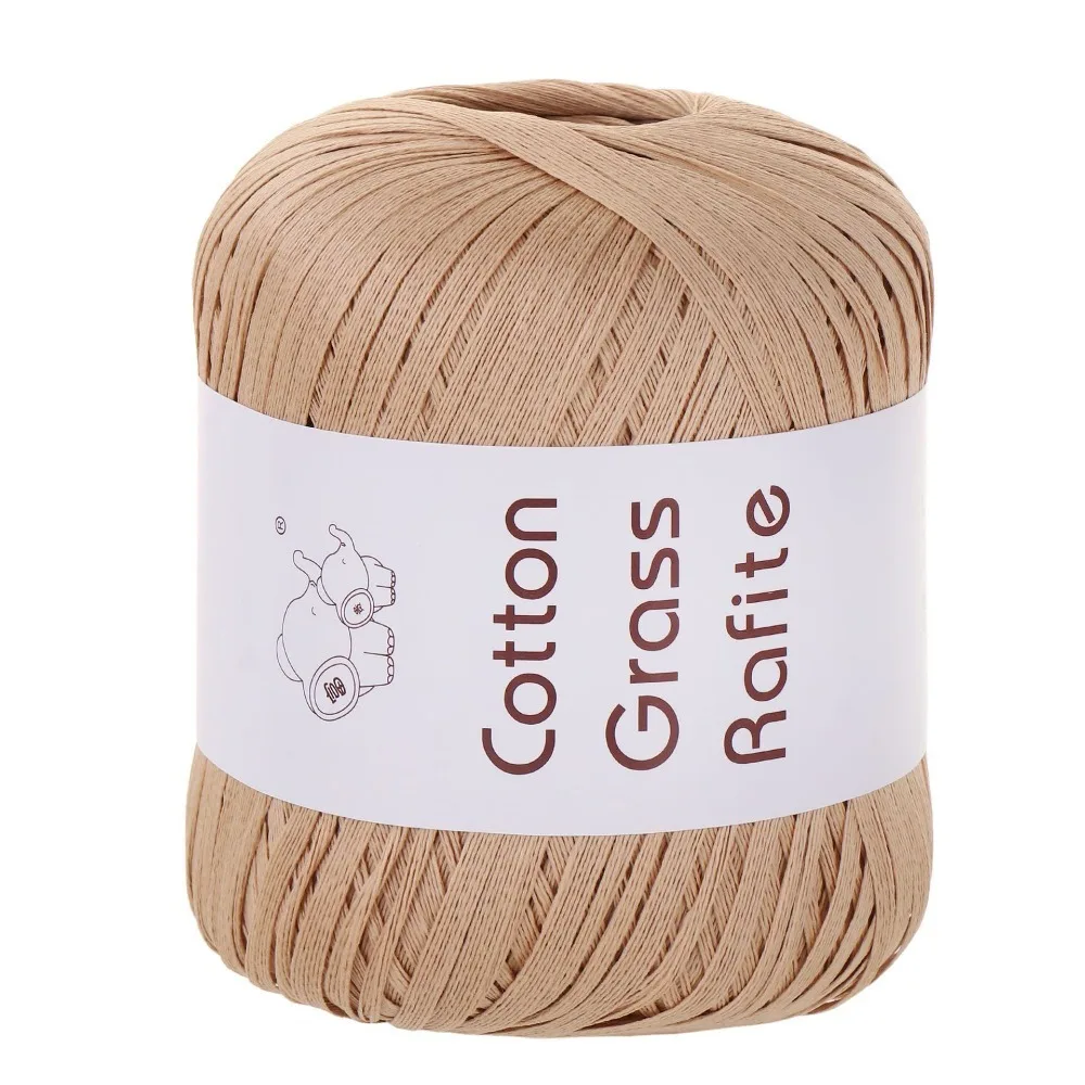 New Multicolour Rafia Yarn DIY Hand-Knitted Raffia Straw Yarn Packaging Tape Knitting