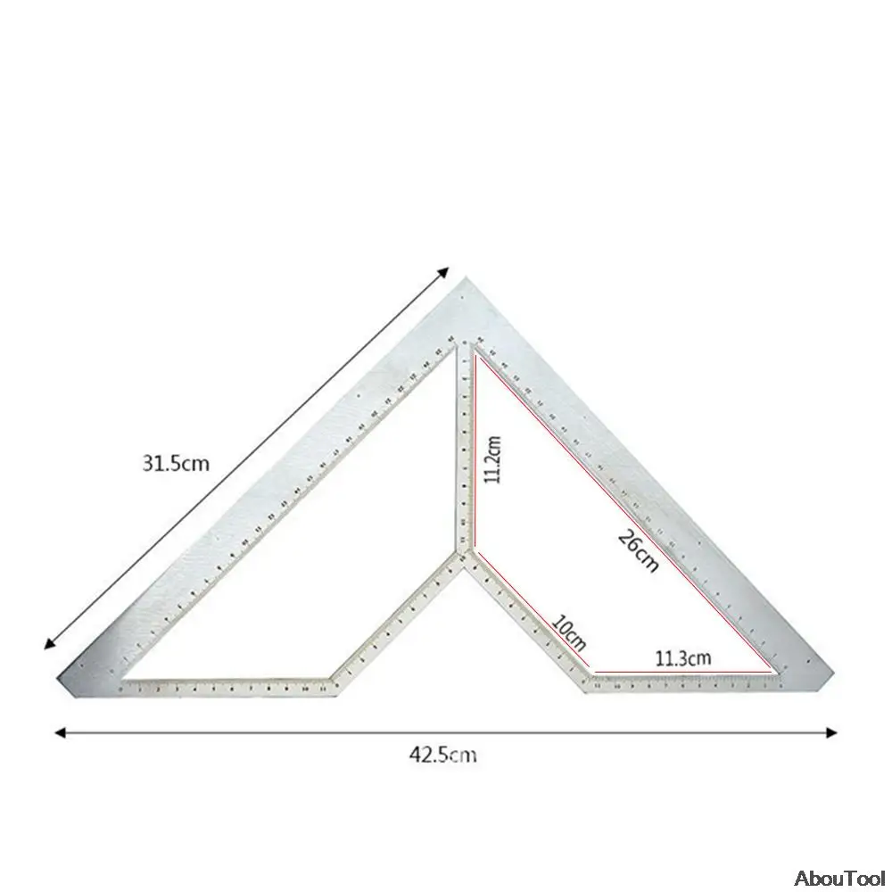 Floor Drain Locator Stainless Steel Tile Triangle Ruler Floor Drain Patterns Design Measuring Positioning Ruler Bricklayer