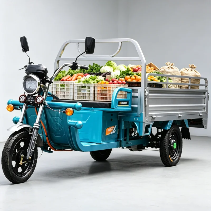 Customized Electric Mobility Trike with Large Capacity Basket Pneumatic Tire for Shopping Outdoor Activities