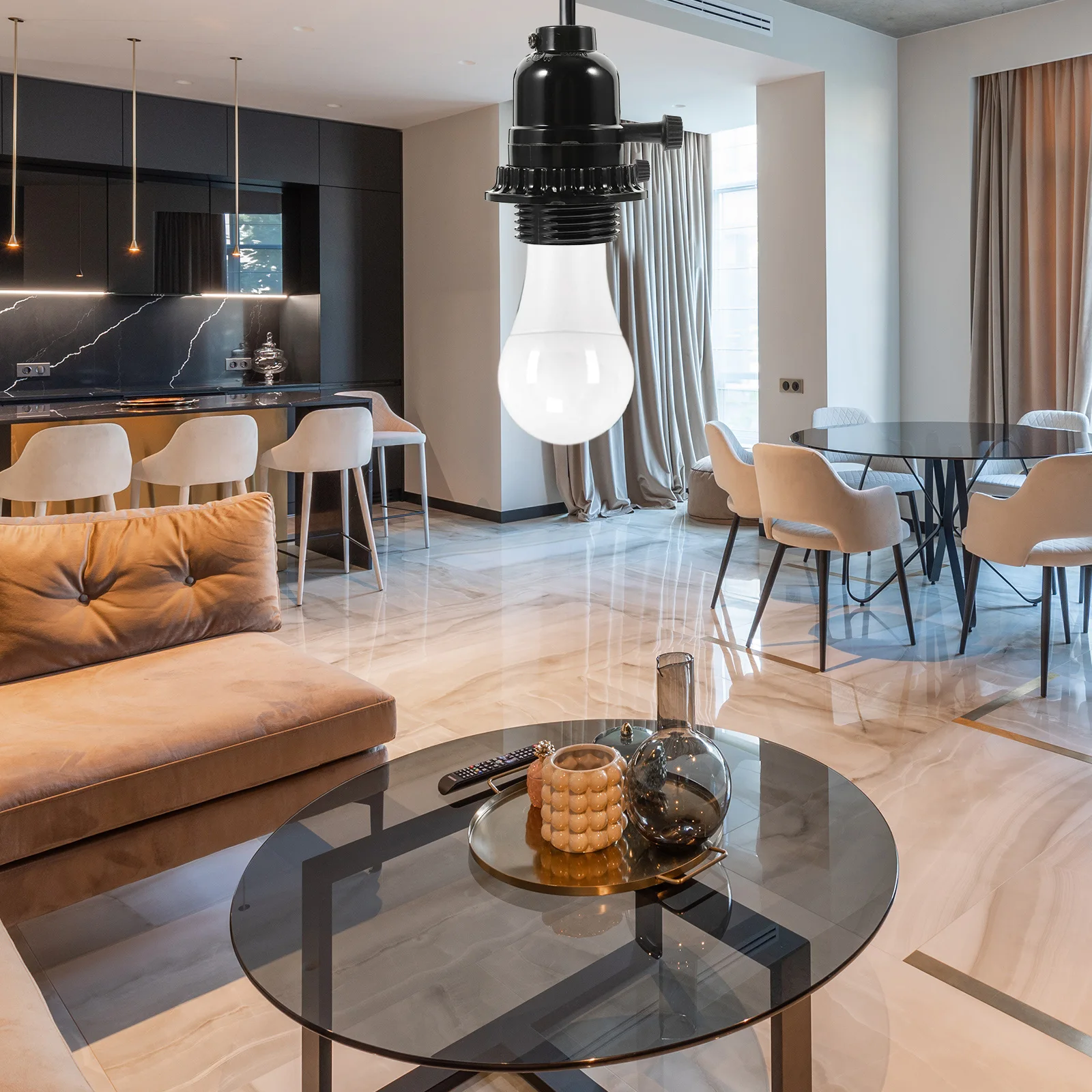 

2pcs Retro Lamp Holder Black Vintage Light Socket E26 E27 Base Compatible Pendant Lighting Project Parts Replacement