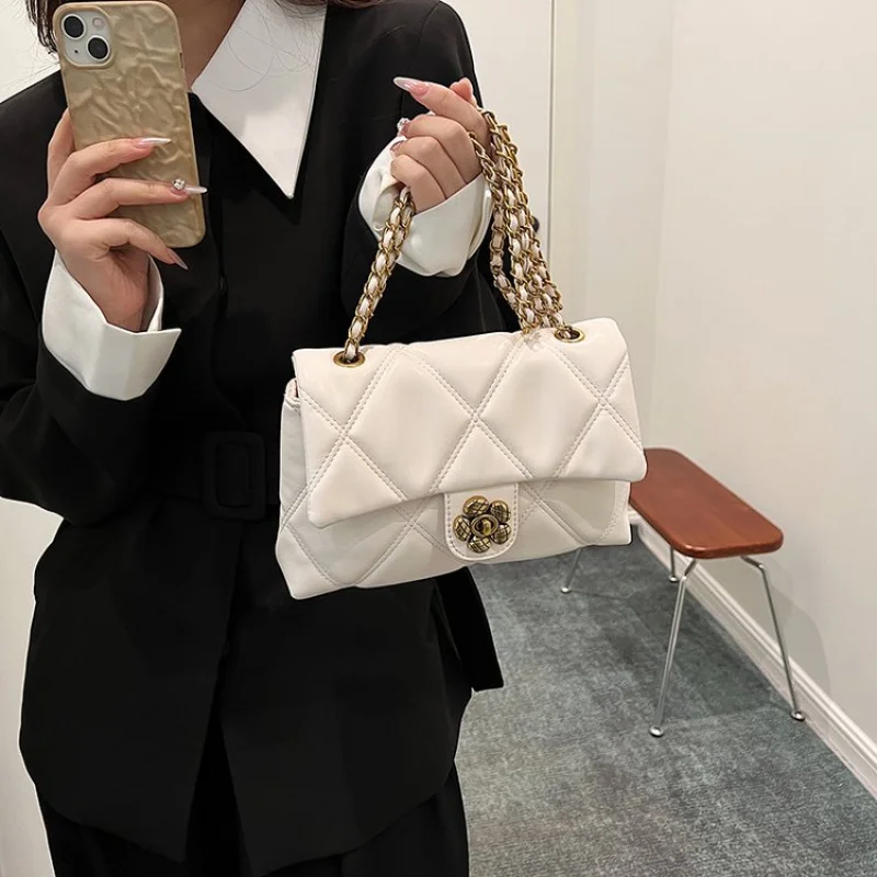 

Popular Classic High-End Leather Women's Shoulder Bag Luxury Brand Fashionable Elegant Exquisite Stitch Commuter Vintage Bag​