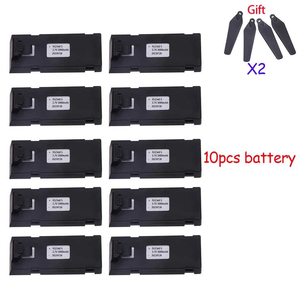 Upgrade 3.7V Drone Battery Accessory 3000mAh For E88 E88 PRO  E99 PRO E525PRO Mini Uav Drone Battery 4K Drone Spare Part Battery