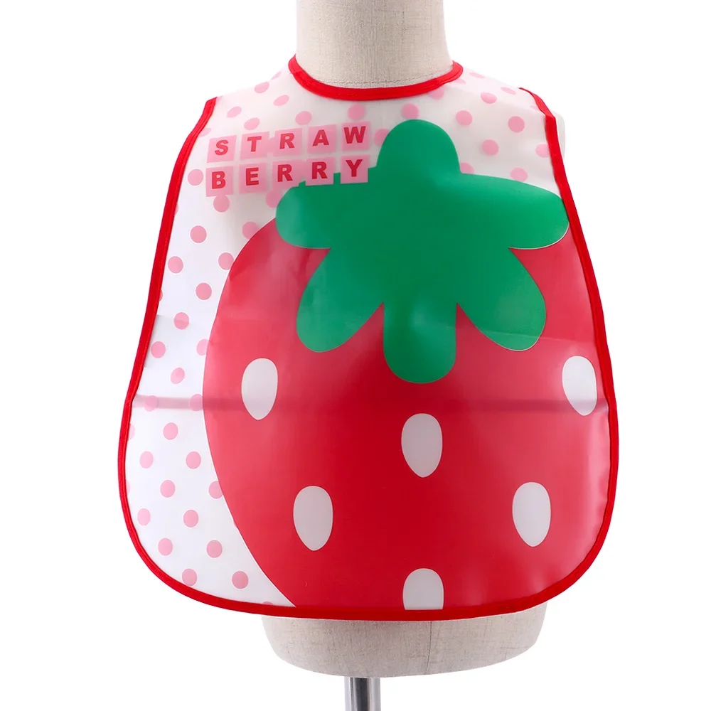 Smock Series Infant Kid Saliva Bib Kids Plastic Cloth Lunch Translucent Bibs/Cute Pattern Towel Baby Bibs Waterproof