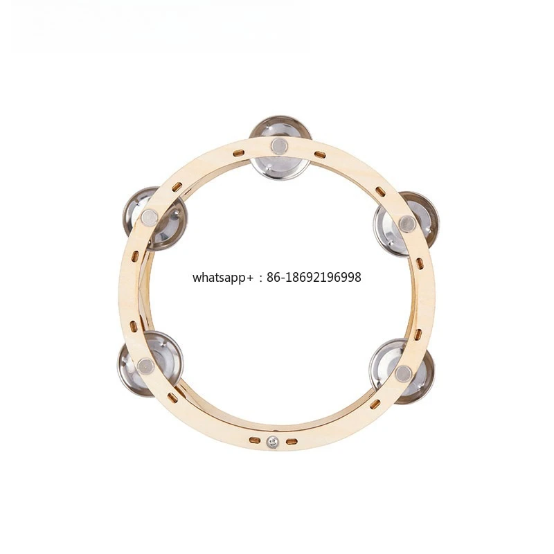 Tambourine Professional Percussion Instrument Hand Beat Drum Kindergarten Teacher with Tambourine Rattle Creative Gift