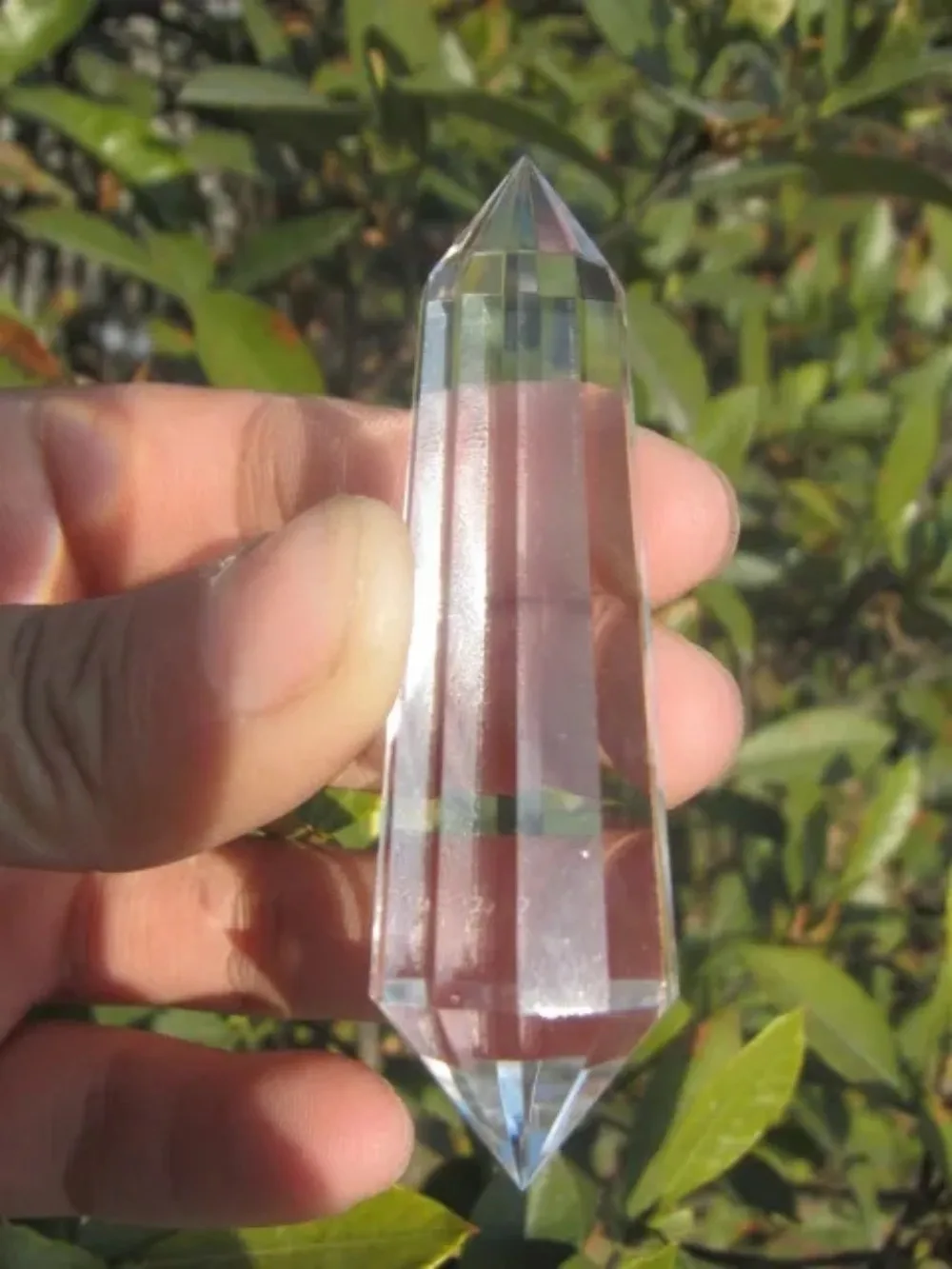 Clear Natural Quartz Crystal Wand Point Healing, 12 Sided, QUARTZ, CRYSTAL, Vogue Style