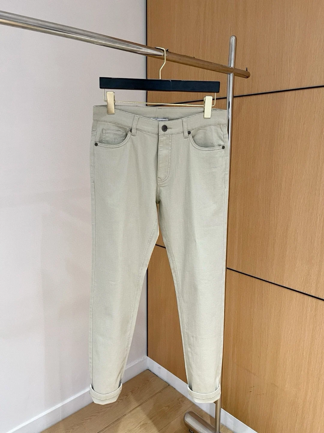 BC Celana jeans lurus kecil slim fit sederhana tipis gaya uang lama Italia 25ss