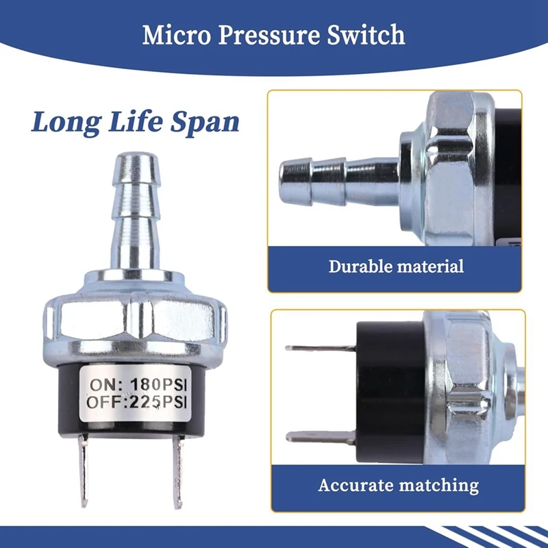 Air Compressor Mini Pressure Switch AB-9063290 For D55146 D55167 D55168 D55146-CA D55167-CA D55168-CA 180-225PSI