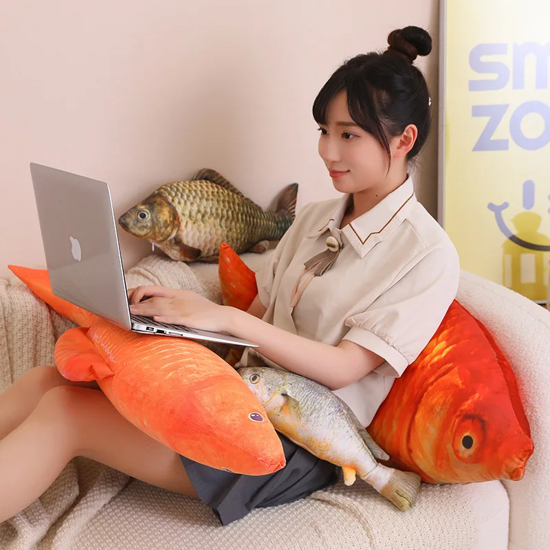 

30-100cm Giant Simulation Funny Fish Plush Toy Stuffed Soft Animals Carp Pillow Creative Sofa Cushion Children Girls Xmas Gifts