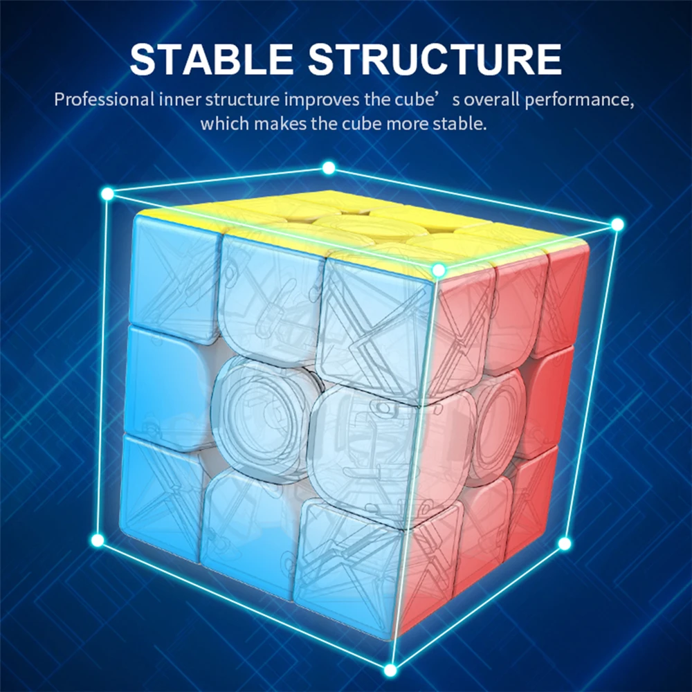 3x3x3 المكعب السحري بدون ملصقات أُحجية مكعبات سرعة احترافية ألعاب تعليمية للطلاب تعلم ألعاب مكعبات الألغاز