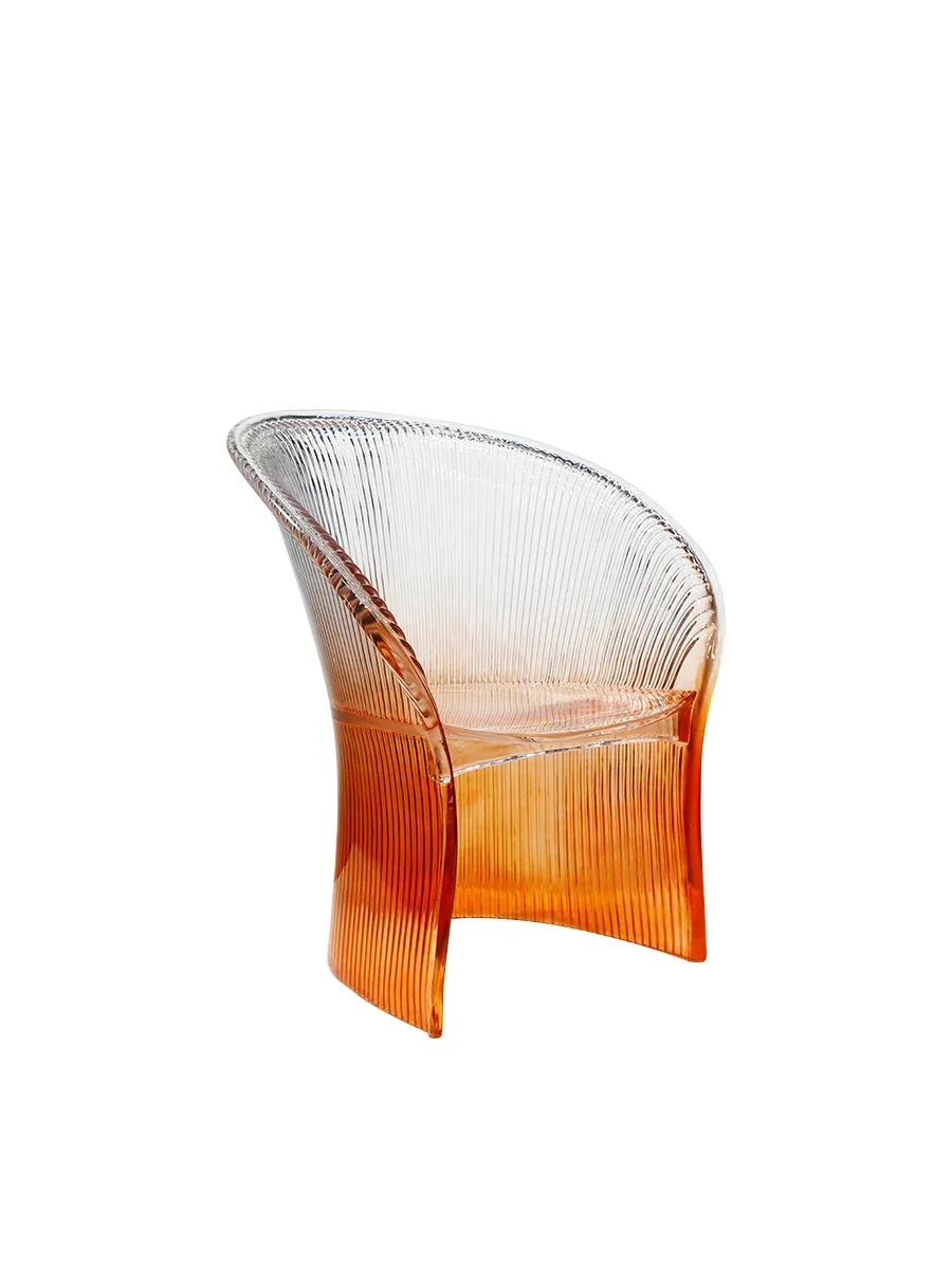 Tea Room Stool Restaurant Light Luxury Transparent Resin Designer Chair