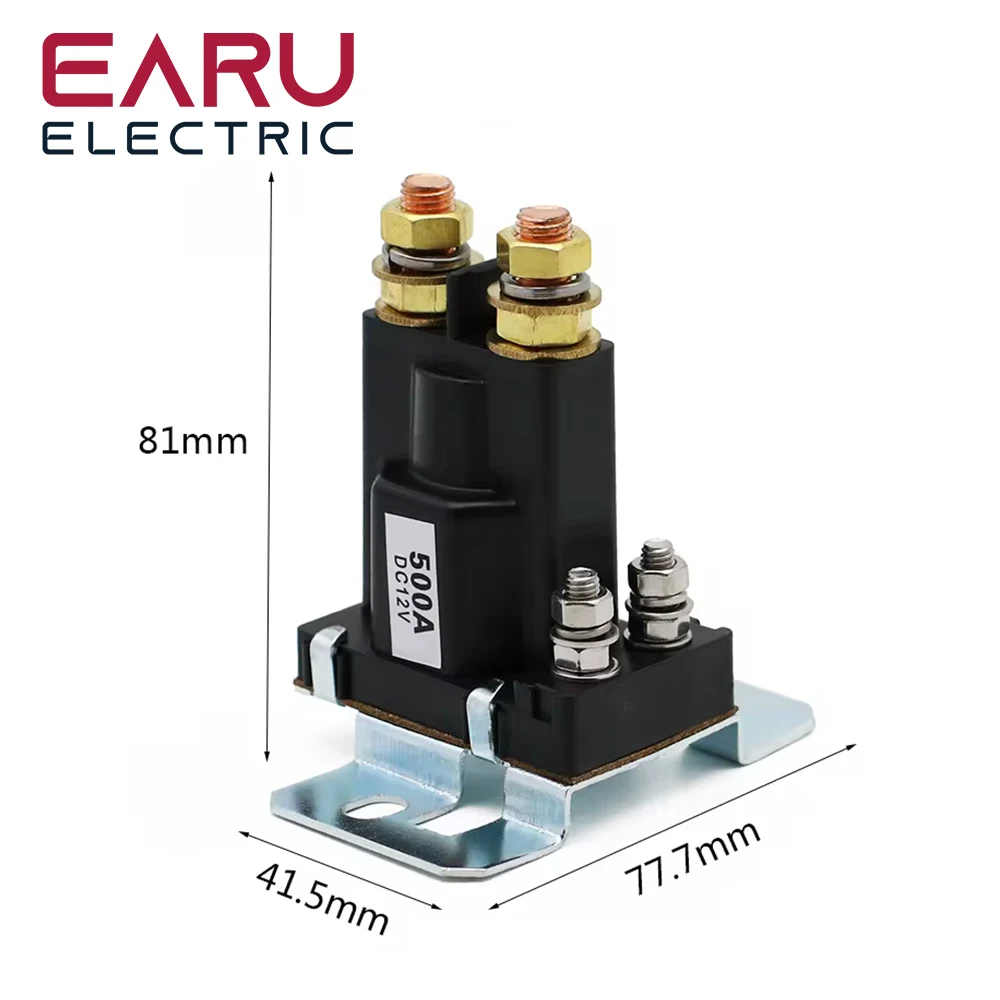 Dual Battery Start Relay 4 Pin Large Current 500A 12V 24VDC Car Power Switch,Starting Relay,Auto Start Contactor Heavy Current