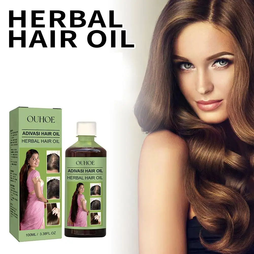 Óleo Herbal para Cabelo, Óleo de Gengibre, Perda de Espessamento Rápido, Óleos Capilares, Produtos Indianos, W1I2, 1PC, 100ml