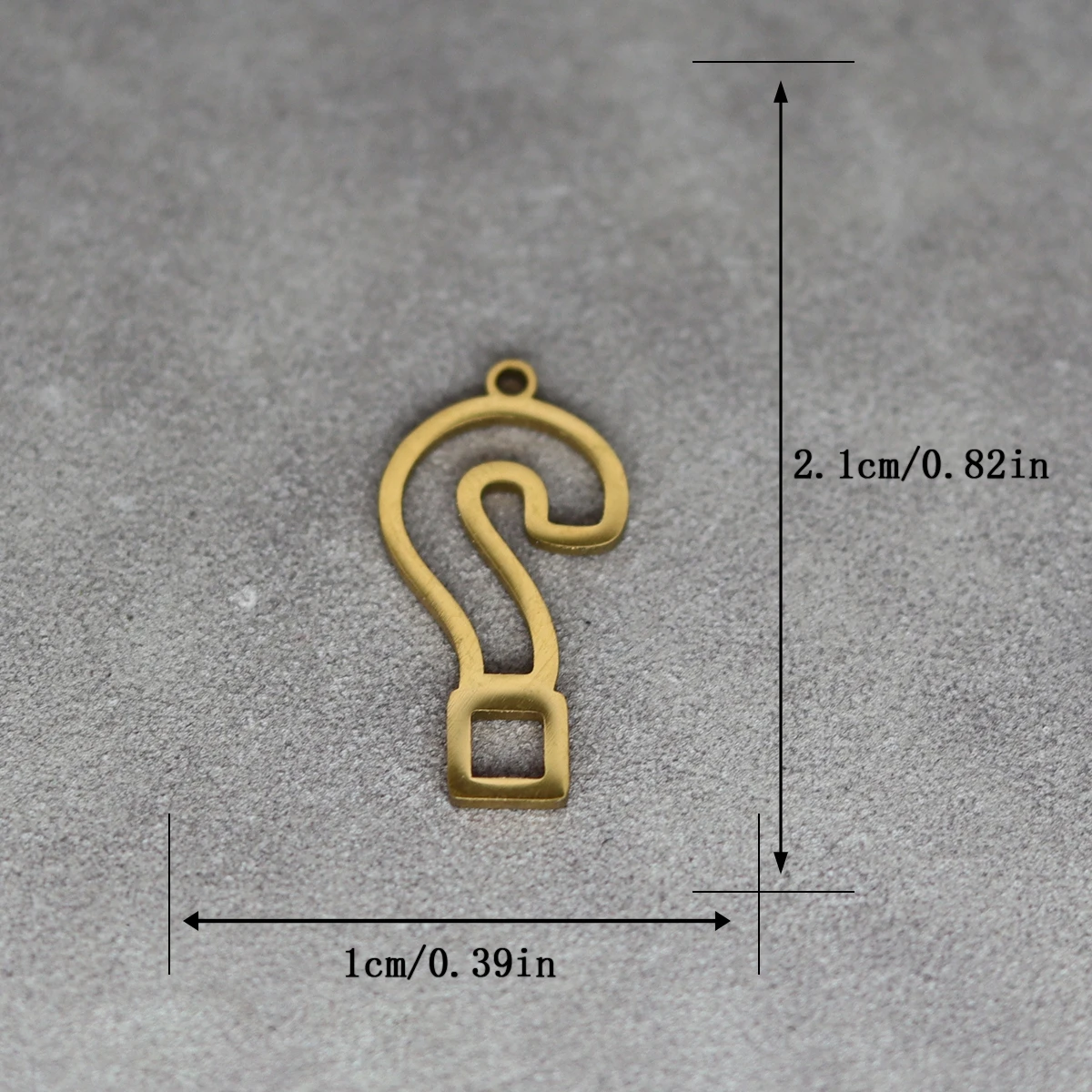 3pcs Wholesale Question Mark Charms For Jewelry Making Stainless Steel Tiny Pendants Accessory DIY Necklace Craft Supplies