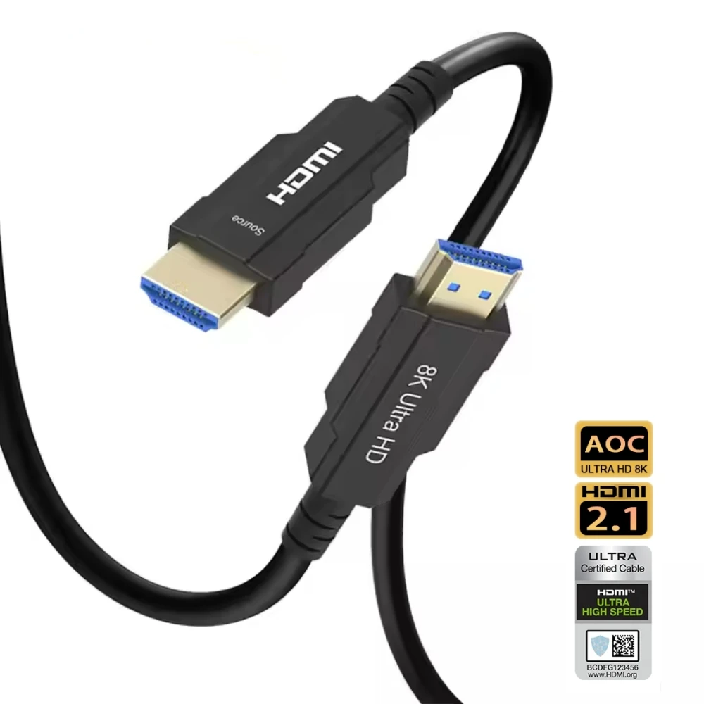 HDMI 20M/30M Optical Fiber 8K 60Hz HDMI 2.1 Cable 48Gbps 4K 120Hz 144Hz eARC HDR HDCP 2.2 2.3 for HDTV PS5 Blu-Player Xbox PC TV
