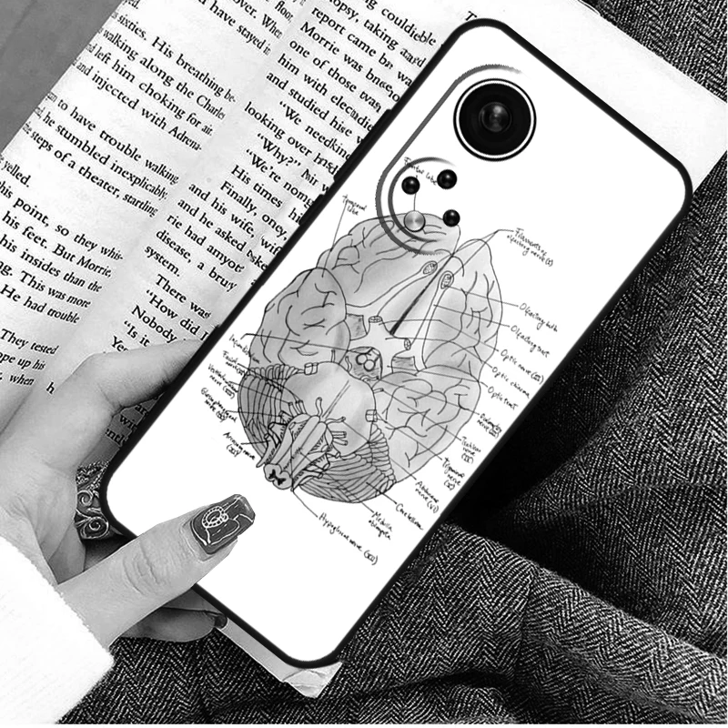 Anatomy Brain Case For Honor Magic 5 Lite 6 Pro 50 70 90 Honor X8b X9b X6 X7 X8 X9 X6a X7a X8a X9a Cover