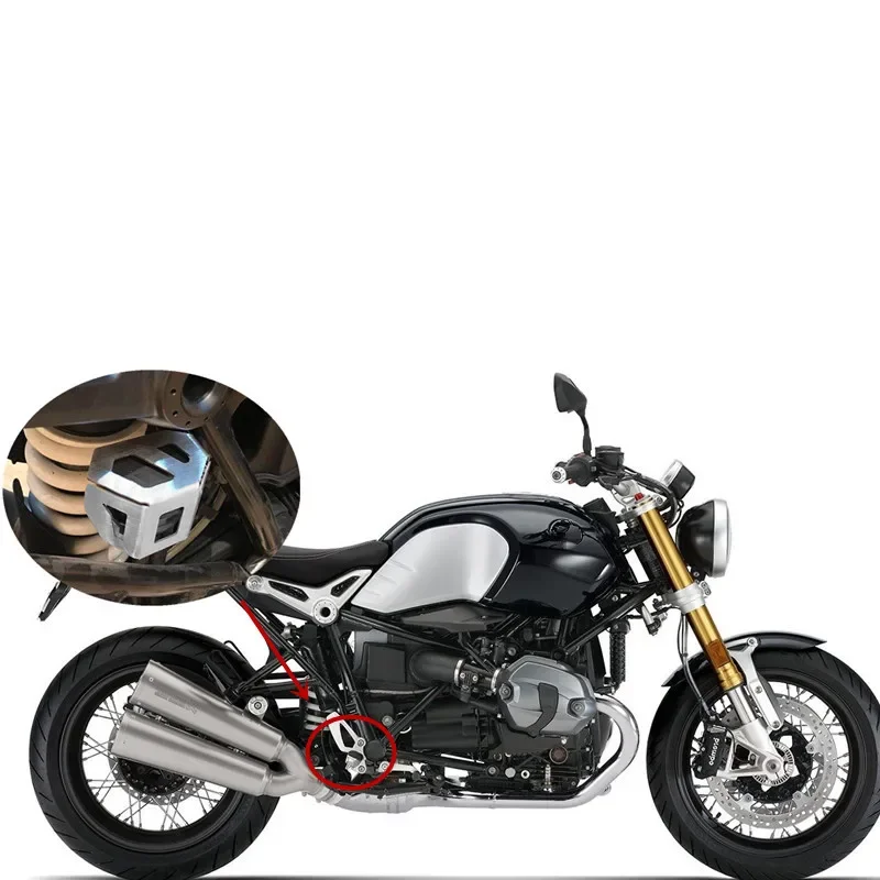 Motorcycle Pure Racer Scrambler Urban G/S Rear Brake Fluid Reservoir Guard Cover Oil Cup Cap Protection For BMW R nine T R nineT