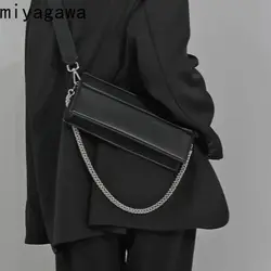 Miyagawa 2023 New Niche Design Versatile Large Capacity Simple and Long Crossbody Small Square Bag Elegant Korean Women Handbag