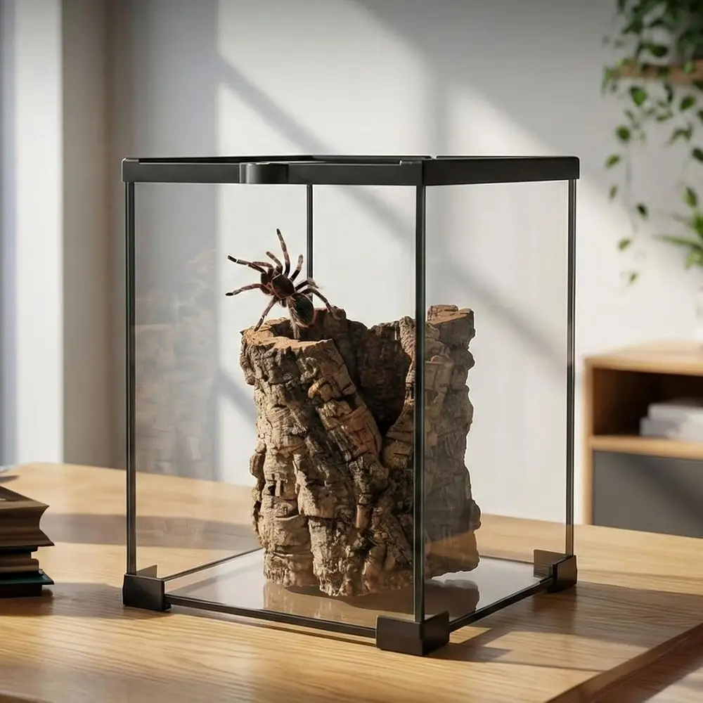 

Стеклянный террариум для тарантулов: Вольер для прыгающих пауков с запираемым раздвижным верхом-сеткой для гекконов и крабов-отшельников - F