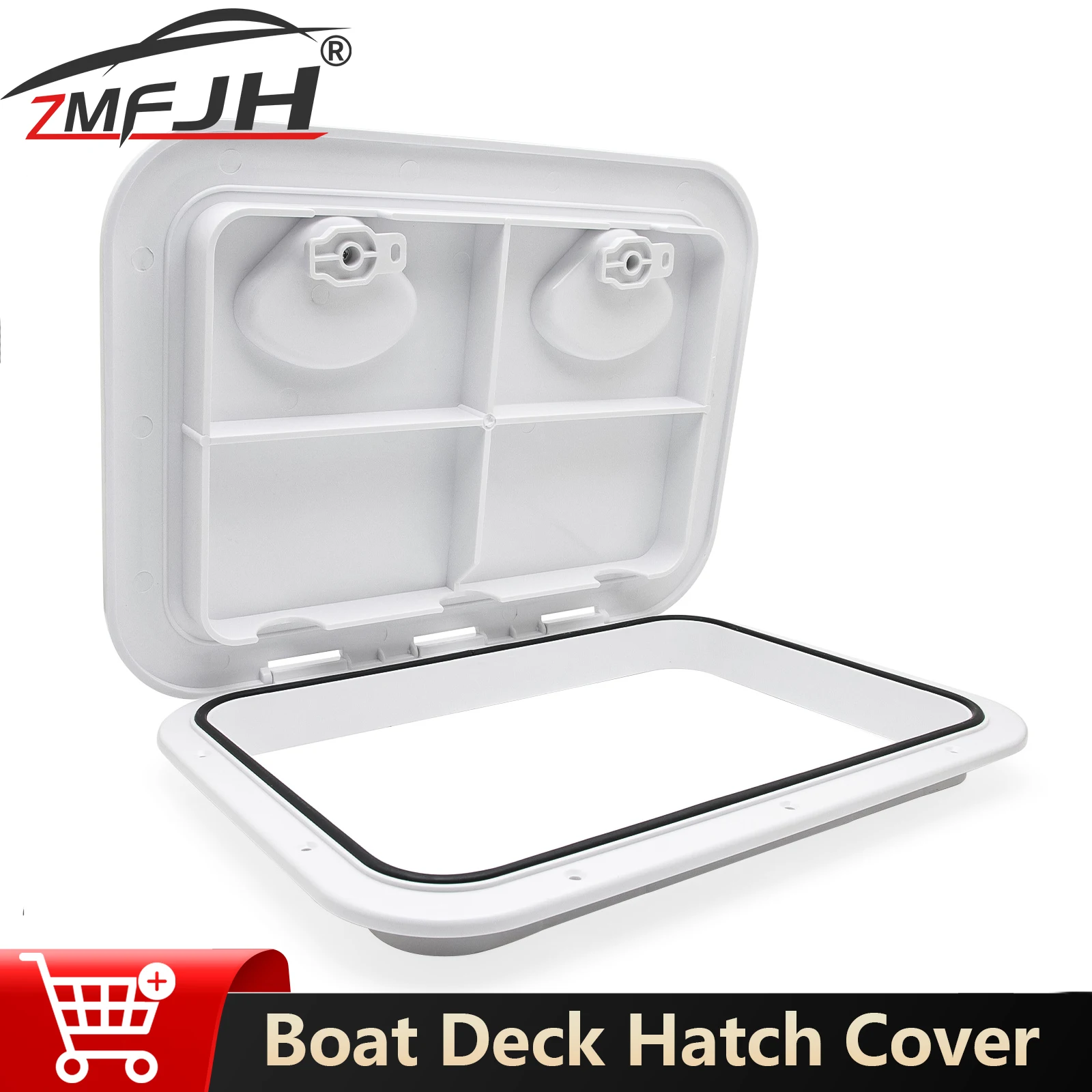 

ABS Deck Access Hatch Cover White/Black Boat Hatch Lid Hatch Cover Anti-UV Non-Skid Inspection For Yacht RV Boat Accessories