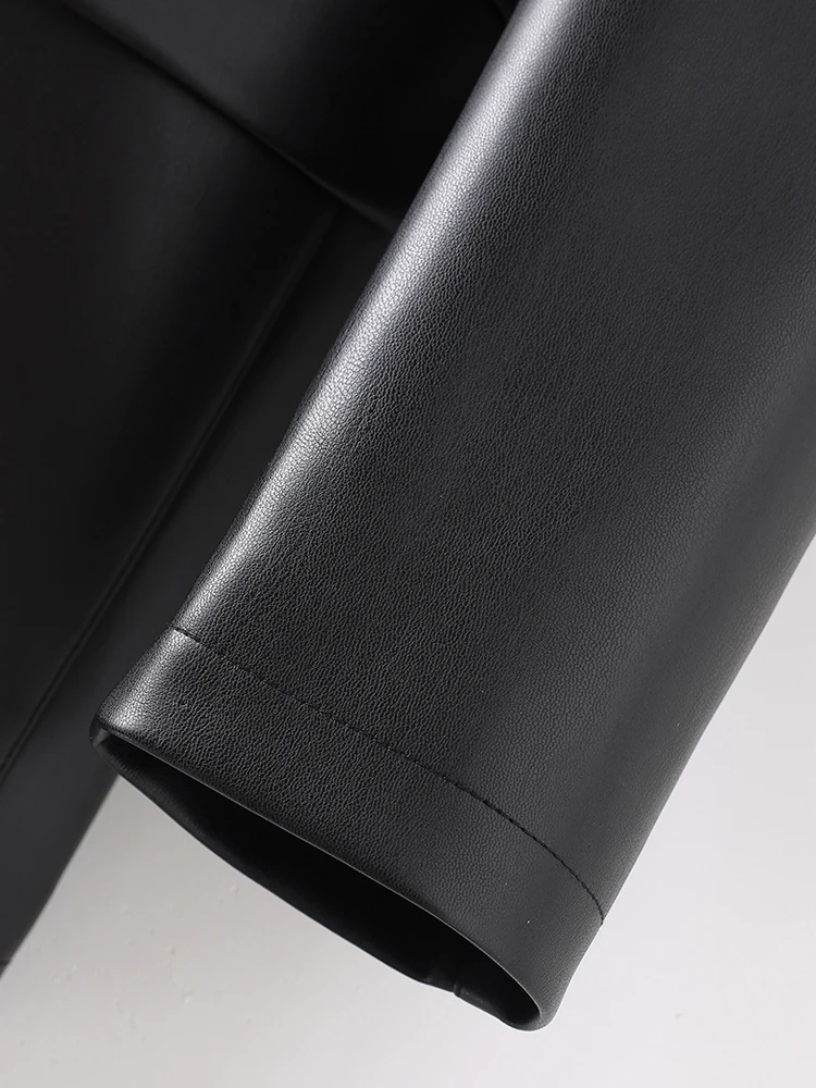 Giacca in Pelle da Donna Primavera 2025, Modello Sli Harmonia in Pelle di Agnello, Cappotto Lungo con Chiusura a Bottone Singolo, Stile Casual