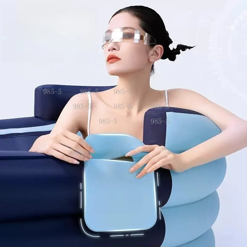Thickened Extended Foldable PVC Inflatable Bathtub, High-Quality Household Bath Tub for Adults and Kids