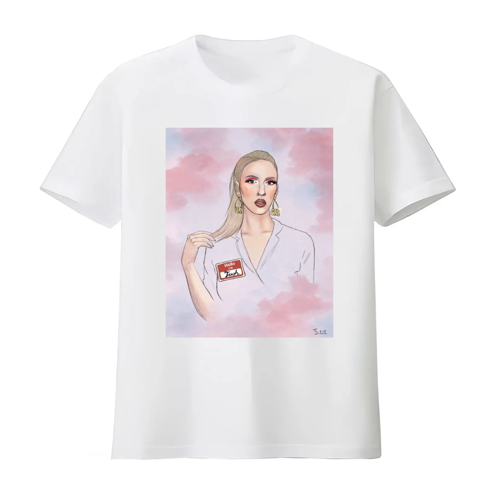 Natalie Wynn T-Shirt Summer Casual Cotton Tee Oversized Streetwear Tops Vintage Graphic Print Loose Fit Short Sleeve