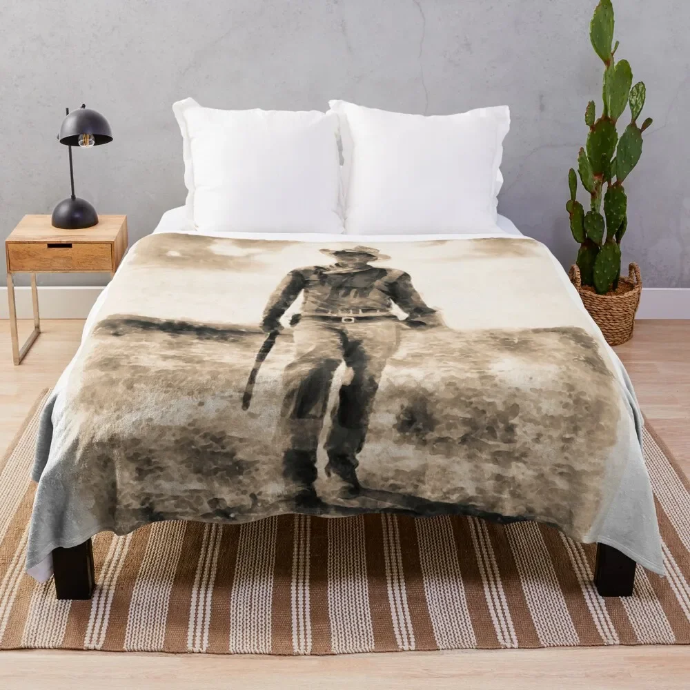 

John Wayne Throw Blanket Faux Fur Soft Warm Blanket for Bed