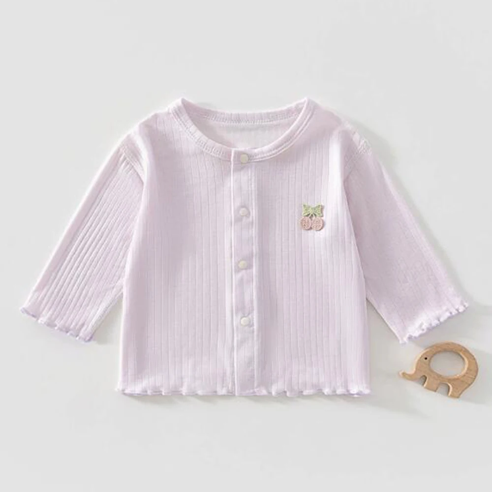Baby Girl Coat Summer Solid Color Thin Breathable Baby Boy Jackets Kids Cardigan Outerwear Clothes