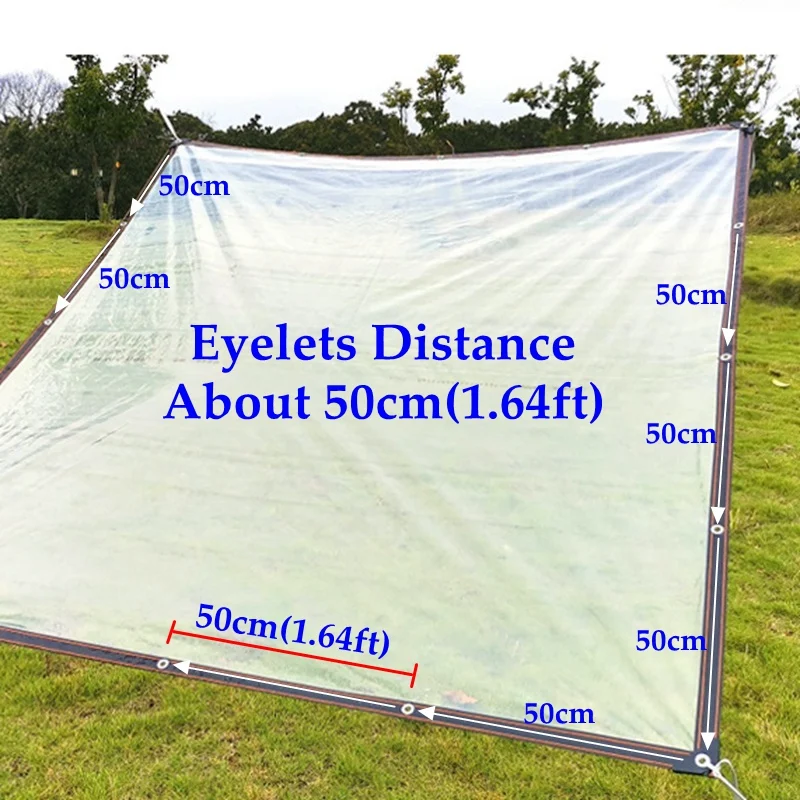 0.1mm Transparent  PE Film Rainproof Tarpaulin Balcony Plants Keep Warm Garden Furniture Pergola Rain Cover Canopy Awnings
