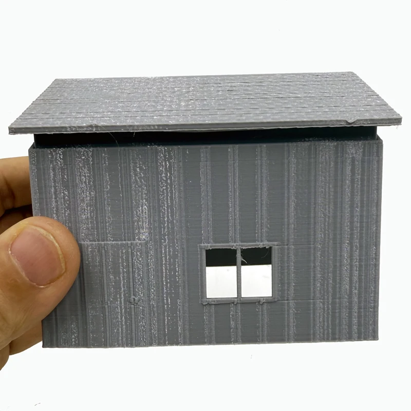 1/87 schaal simulatie huis model magazijn gebouw model 3D-printen plastic miniatuur huis Ho schaal trein spoorwegindeling
