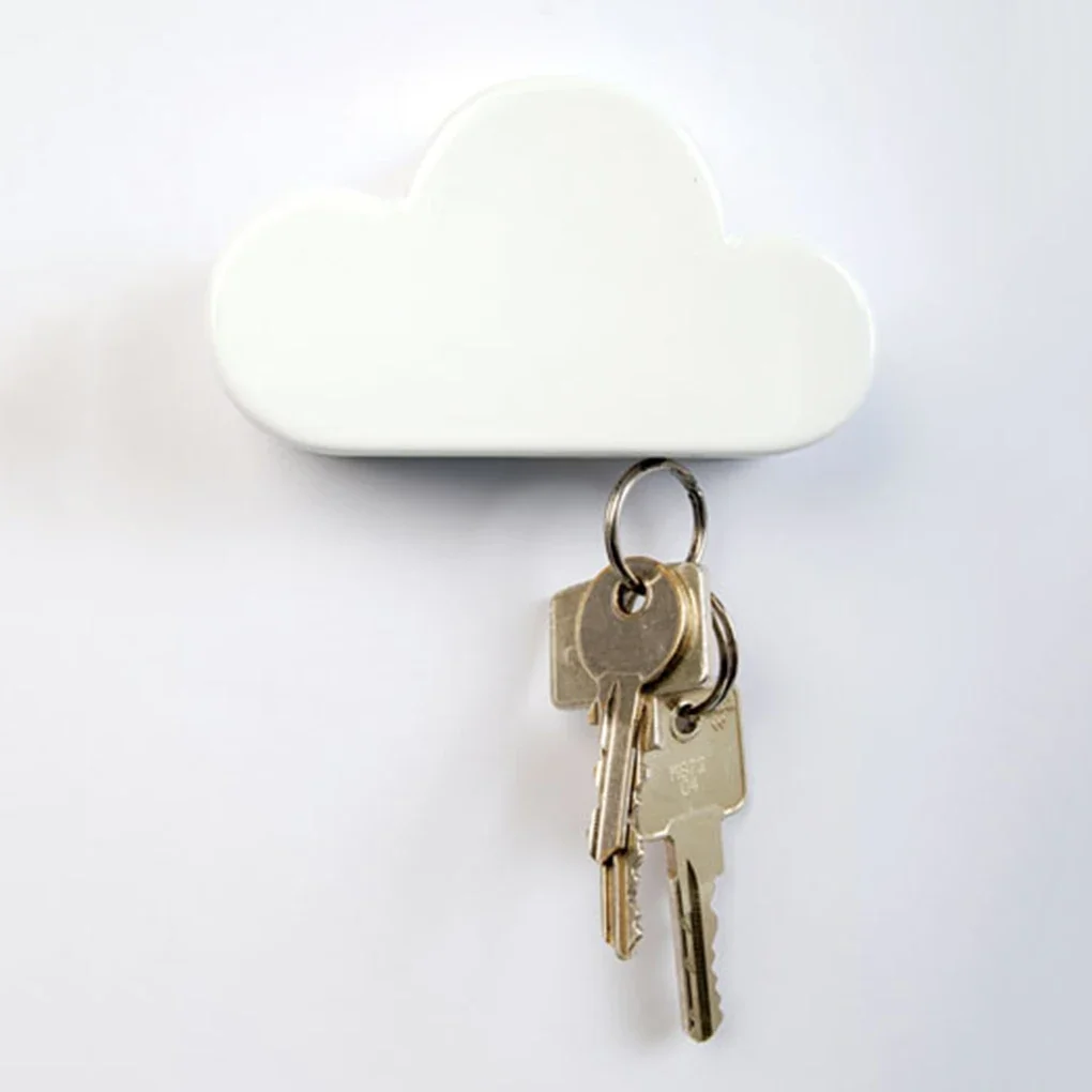 Creative Key Holder Home Storage Holder Hanger Cloud Shape Magnetic Magnet Keychain Holder Wall Decor Gift Magnetic Hooks