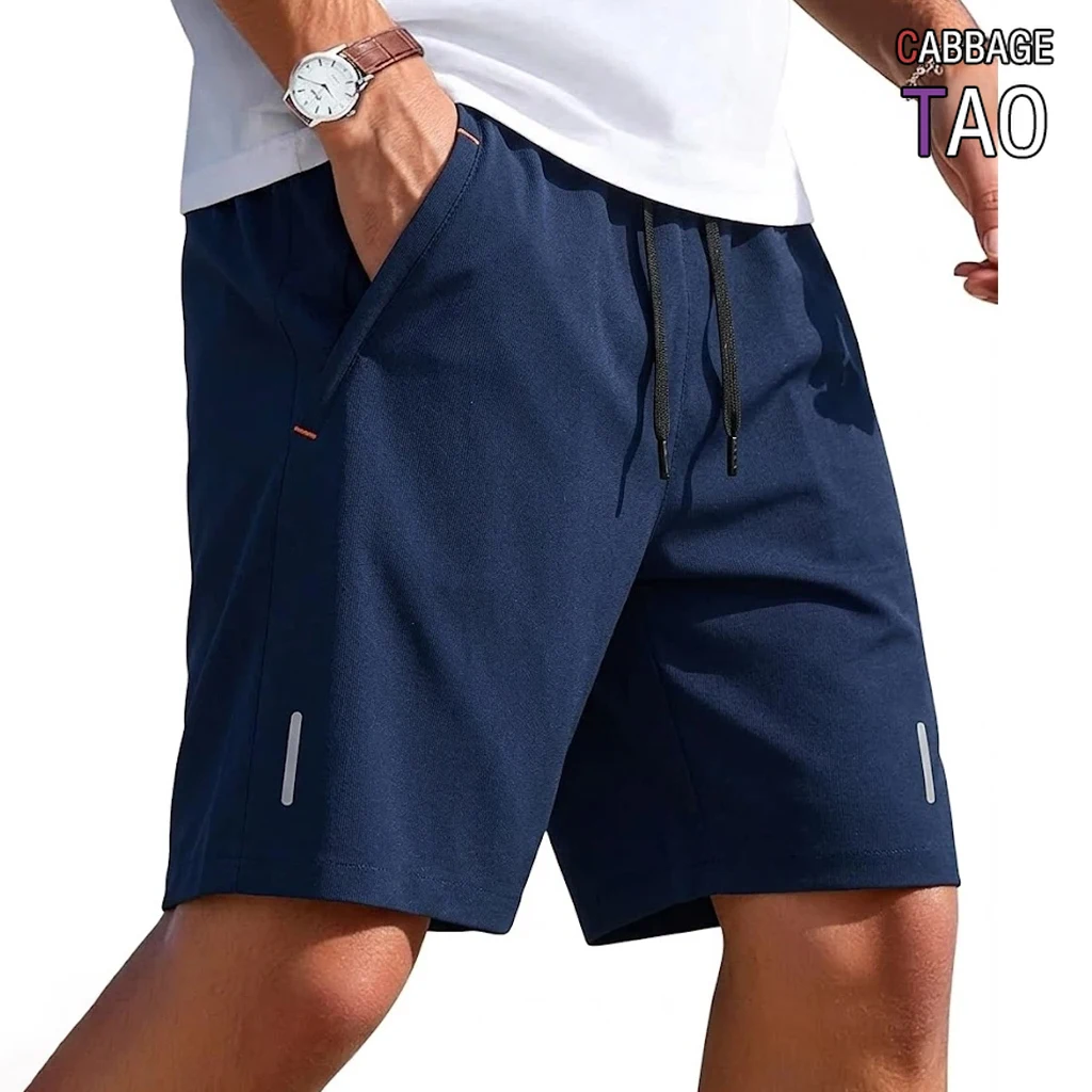 

Мужские летние быстросохнущие пляжные шорты, спортивные брюки для походов и тренажерного зала, повседневные шорты с карманами на молнии, свободные уличные шорты для мужчин
