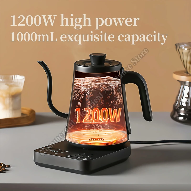 Electric Kettle 1000ML Intelligent Constant Temperature Gooseneck Pot Used for Brewing Milk Powder Hand Brewed Coffee Pot