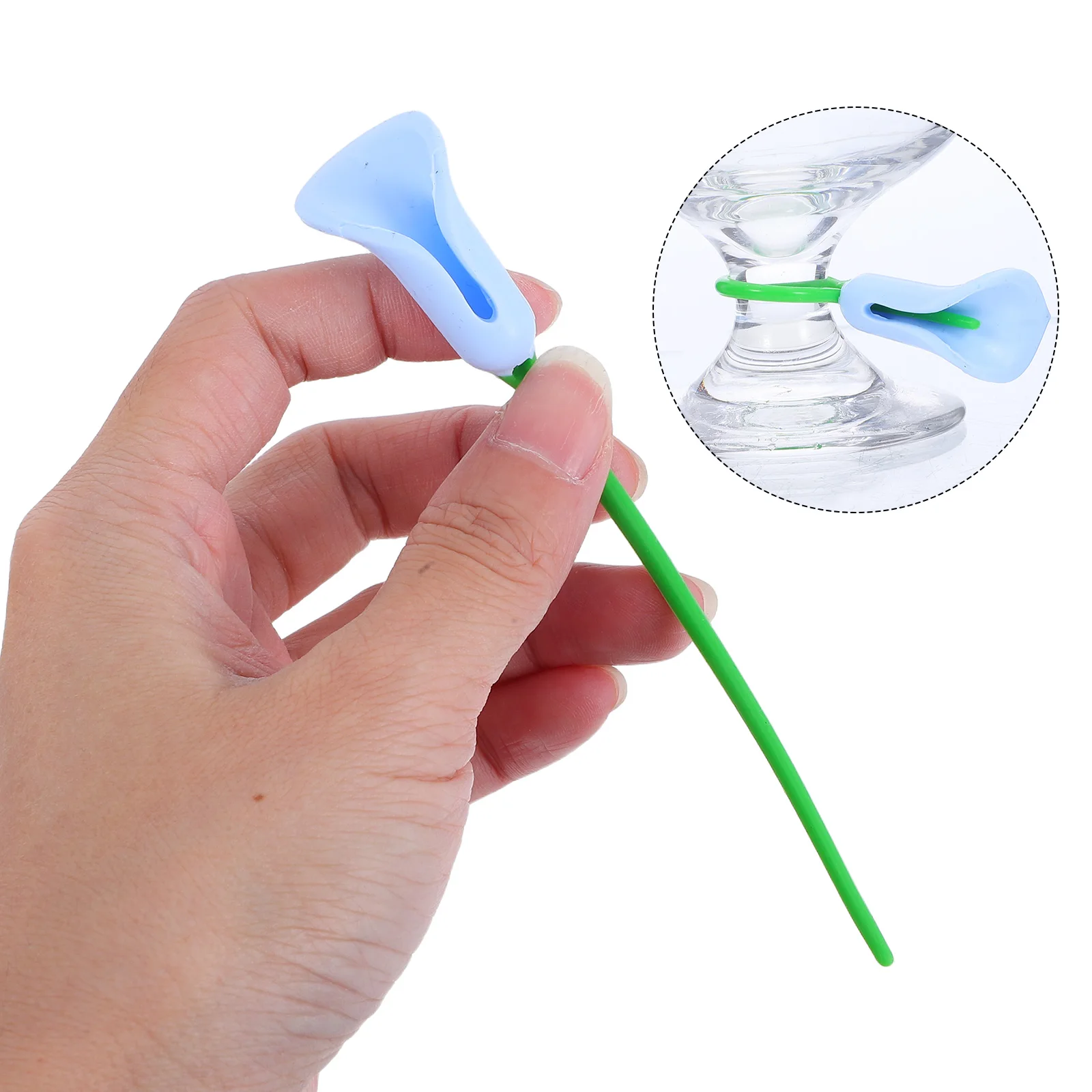 

6pcs Flowers Silicone Wine Glass Markers Drink Tags Vibrant Colors Premium Plastic Ideal for Party Gifts