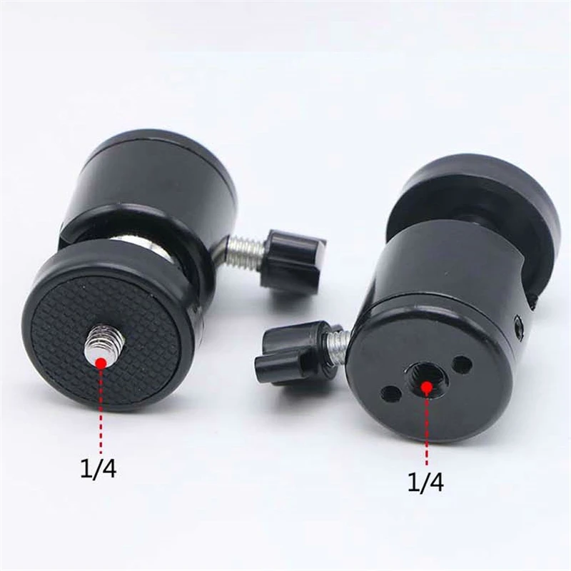 Tripod Ball Angle Adjustment Ball Head Mount 1/4" Screw For DSLR Cameras And Various Devices Pro Audio Equipment Stand Accessory