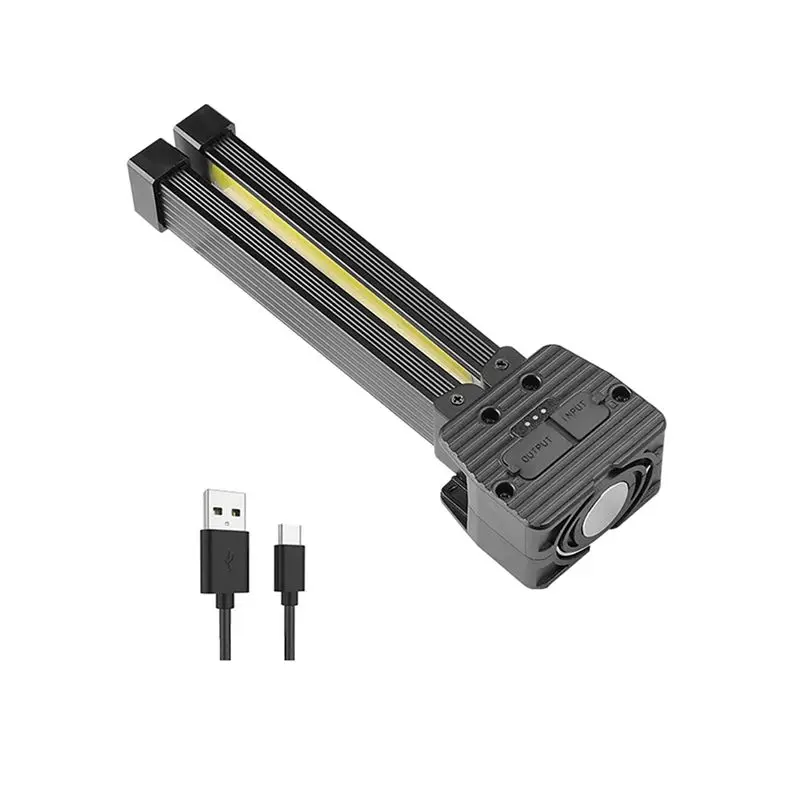 

Перезаряжаемый светодиодный фонарь COB [Cilae-17R] с USB-портом, портативный рабочий светильник с магнитным основанием и крючком для подвешивания, идеально подходит для ремонта автомобилей и других работ.
